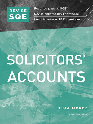 cover image of Revise SQE Solicitors' Accounts